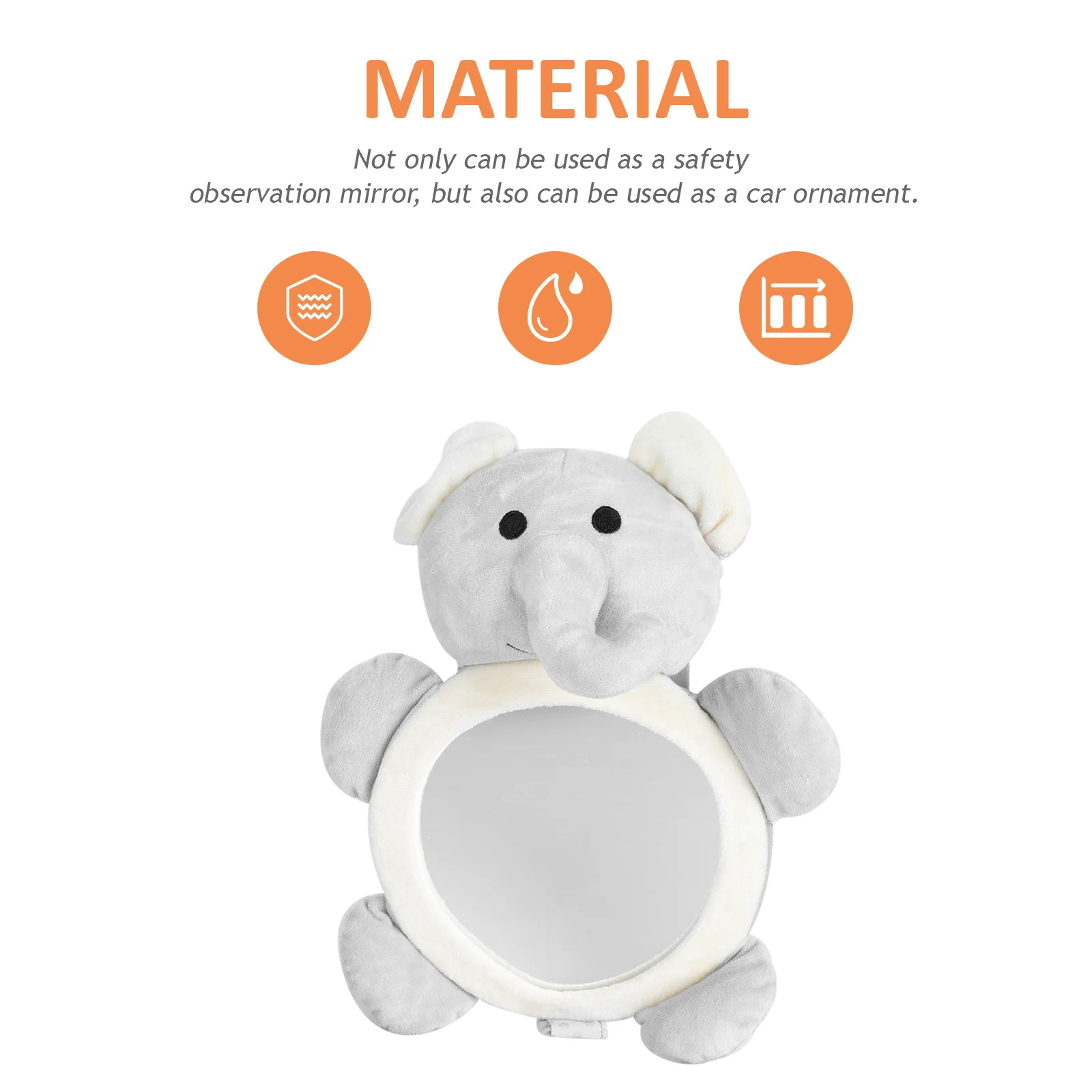 مرآة الرؤية الخلفية للسيارة للأطفال مع حواف ناعمة وحرفية دقيقة ومواد آمنة لتزيين السيارة المثالية للأطفال الصغار والرضع #2