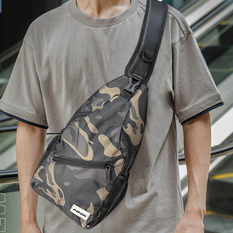 Bolsa mensageiro retrô camuflada para homens, bolsas de ombro quadradas, estilingue transversal, bolsas de ombro masculinas, simples, que combina com tudo