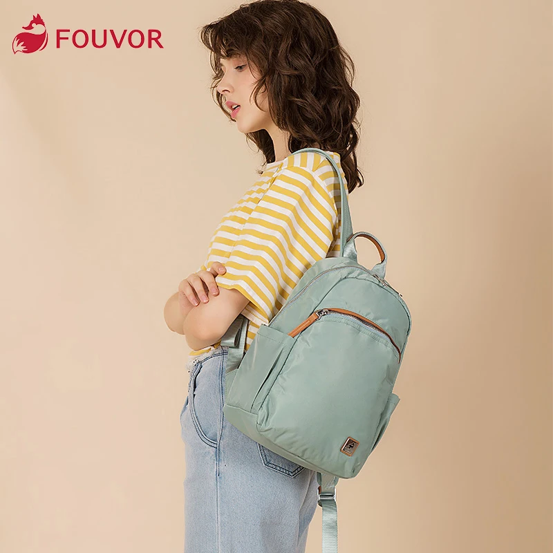 FouEisCanvas-Sac à dos en nylon étanche pour femme, petit sac à dos de sport de voyage, sac d\'école tendance, étudiant, adolescent, 2828-14