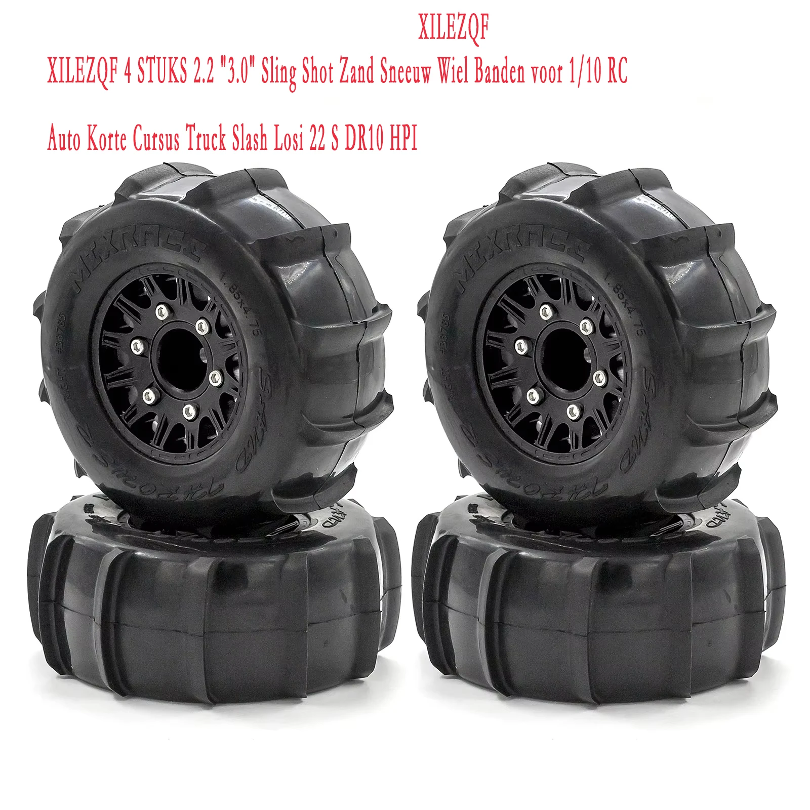 XILEZQF 2,2 "3,0" Sling Shot Zand Sneeuw Wiel Banden para 1/10 RC Auto Korte Cursus Truck Slash Losi 22 S DR10 HPI