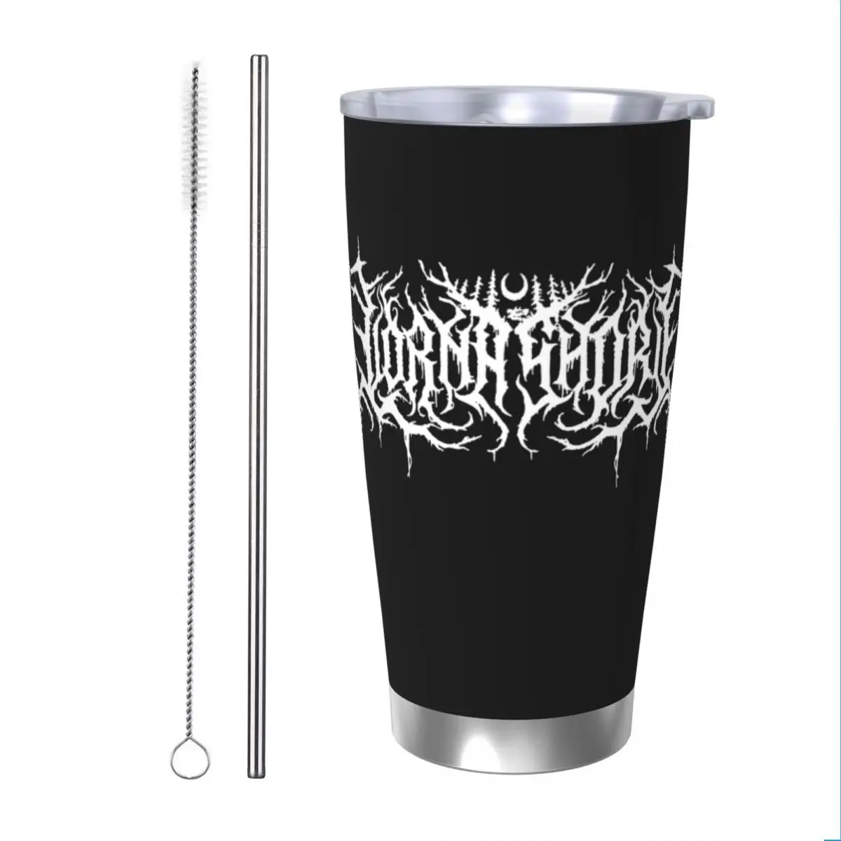 

Lorna Shore Insulated Tumbler with Straws Lid Stainless Steel Coffee Mugs Double Wall Car Bottle Cups, 20oz