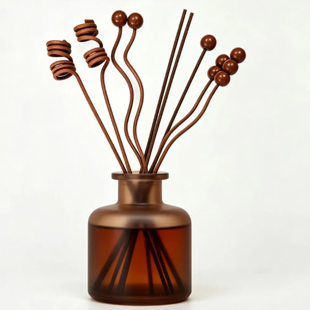 8Pcs Wavy Rattan Reed Diffuser Sticks Fragrance Refill Replacement Sticks Natural Rattan Volatile Stick Home Office Aroma Decor