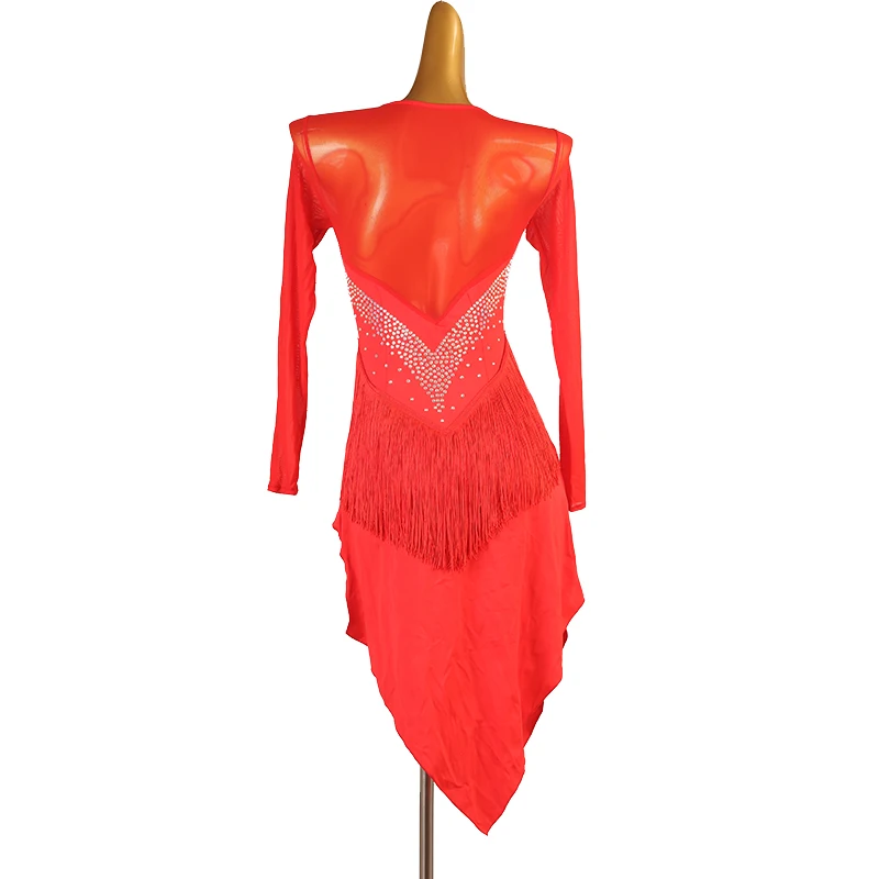 라틴 댄스 드레스 대회 드레스 전문 공연 드레스 롬바드 차차 국가 표준 댄스 드레스 신제품