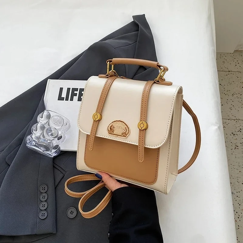 Simple New Trendy Handbag JK PU Messenger Bags Japanese Fashion Uniform Backpacks for Women All Match Black Bags Satchels Bolsa