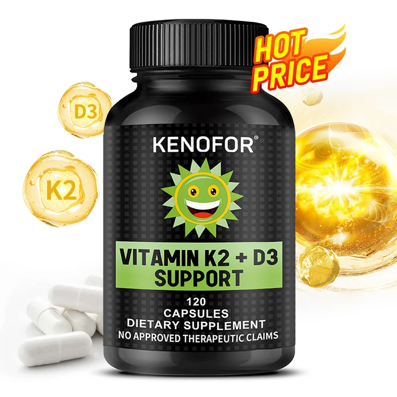 

VITAMIN D3&K2 Capsules - Support Joint, Bone and Immune Health, Promotes Calcium Absorption, Helps with Cardiovascular Health