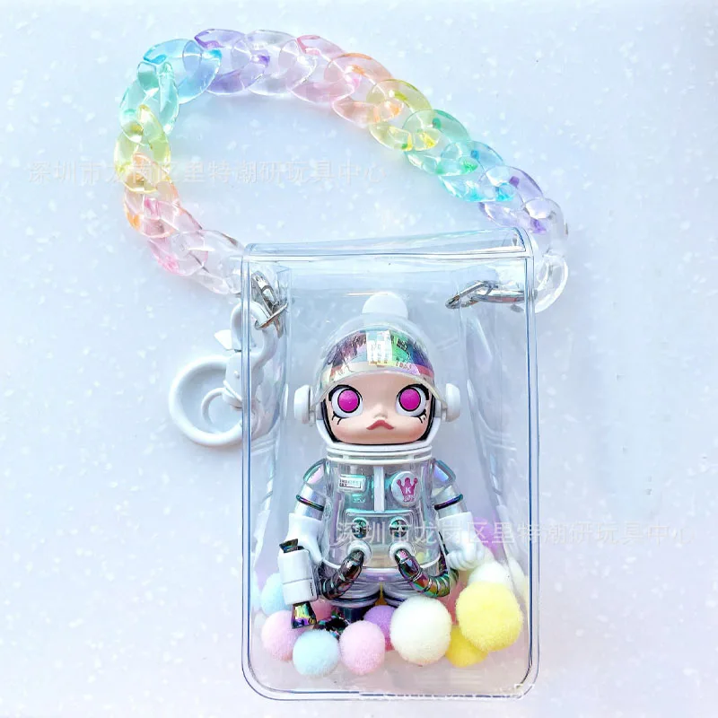 Transparent PVC Mystery Box Organizer Box Keychain Chain Bag Mystery Toy display Storage Boxes for Jasmine Bubble Matt Doll Toys