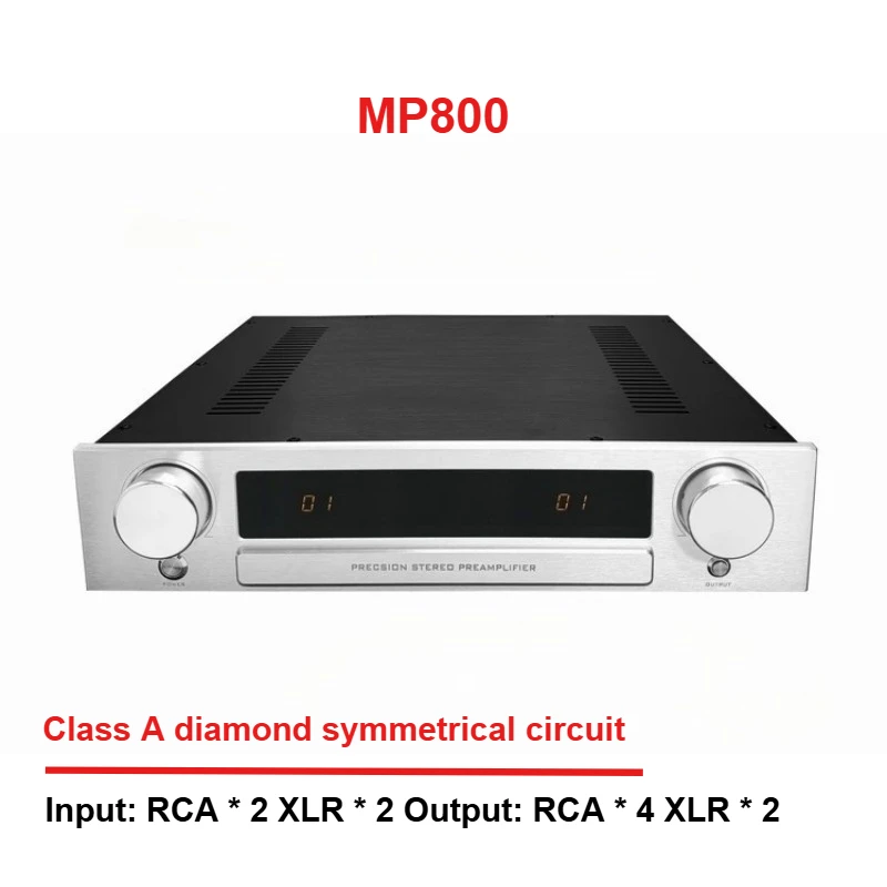 

CHUBAN MP800 Fully Balanced High-Fi Preamplifier, Class A, Aluminum Alloy Body, Symmetrical Circuitry, with Remote Control