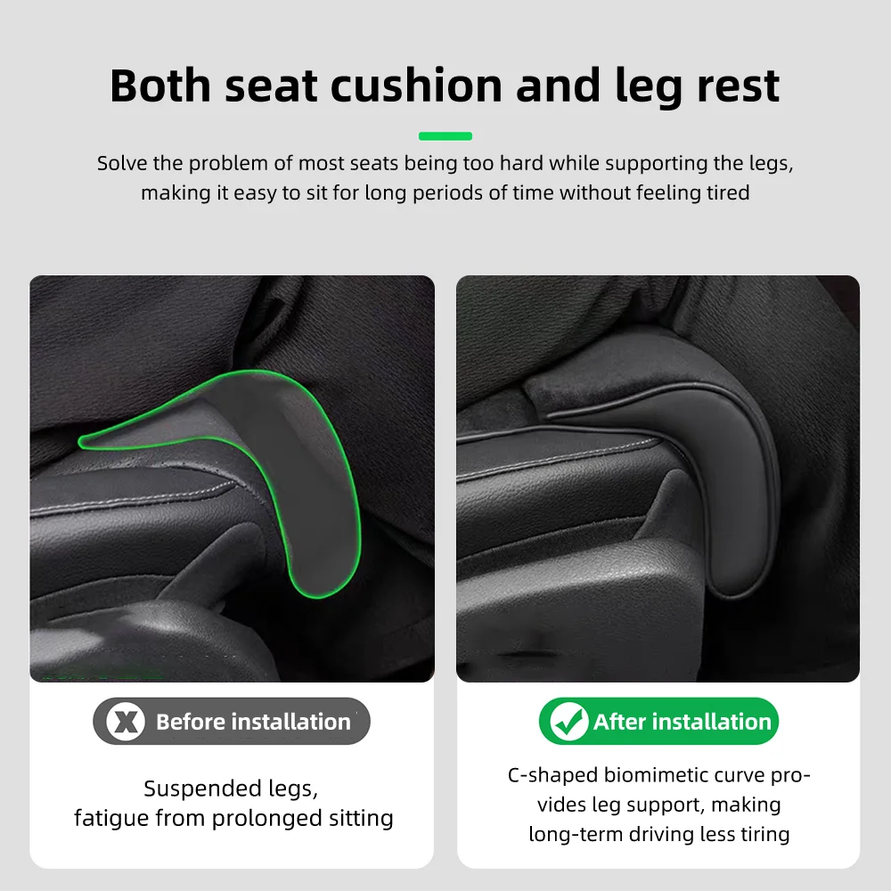2-in-1 Flannel Car Seat Cushion Leg Rest Support Seat Pad Reduce Driving Fatigue for Haval H6 GT H7 Jolion Pro Ultra Dargo H9 H8