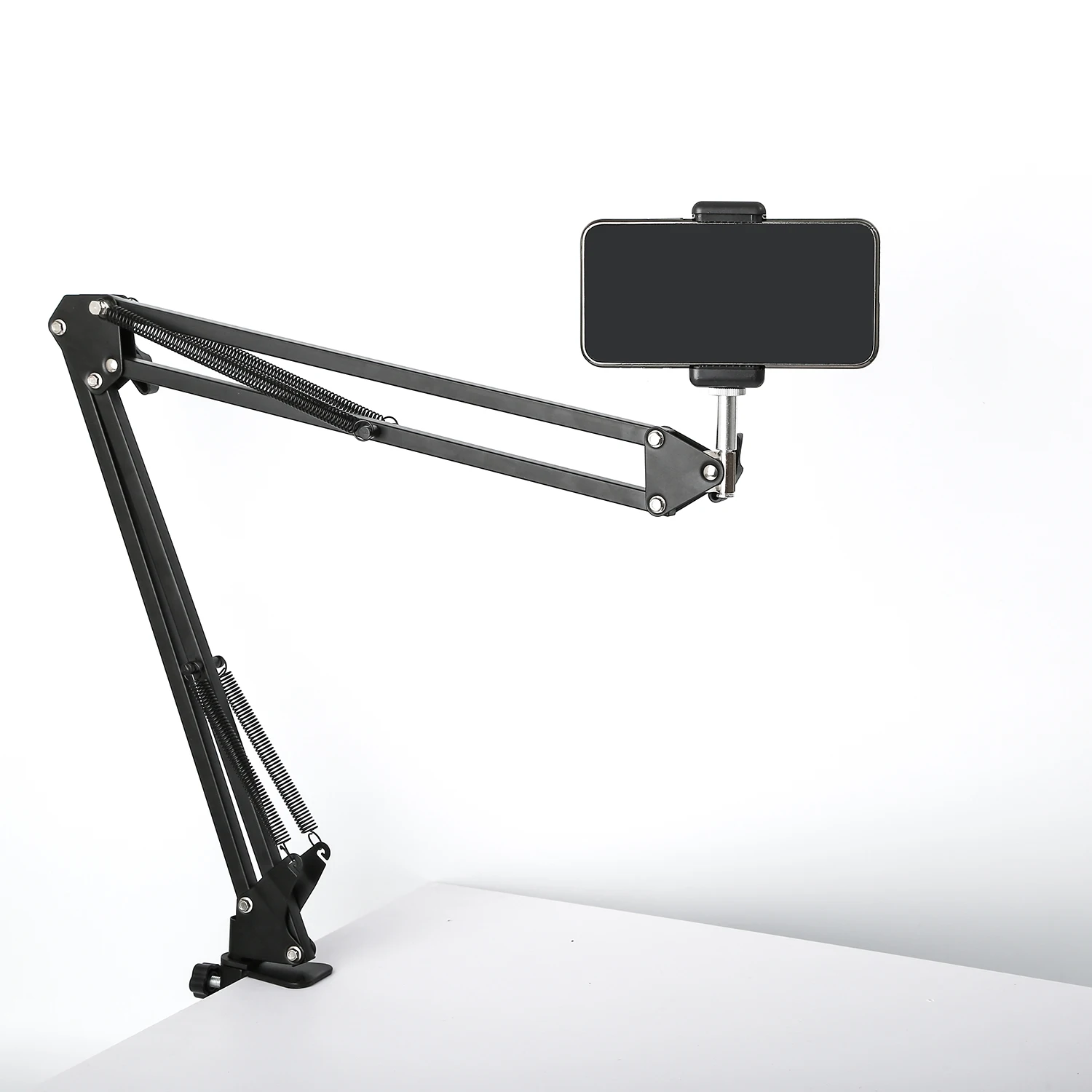 Camera Phone Tripod Table Stand Set Overhead Shot Photography Adjustable Arm Stand For Phone Camera Ring Light Lamp