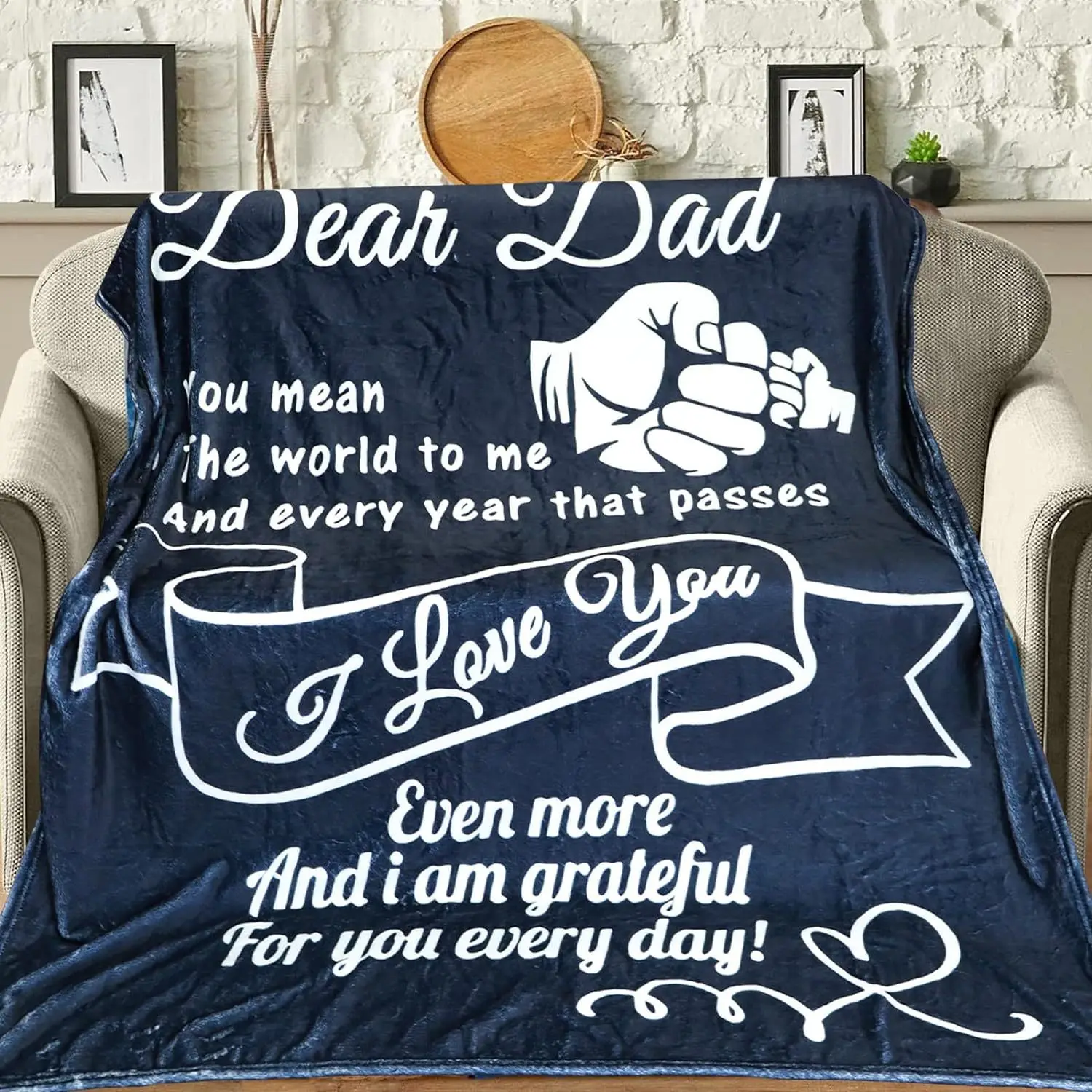 Father's gift, a birthday gift for dad. Father's Day and Christmas blankets are personalized and the best dad gift ever made