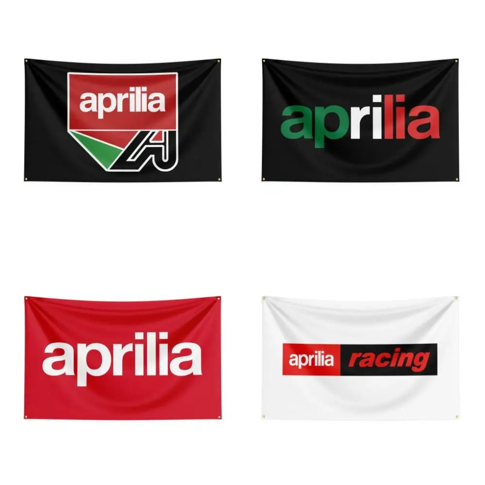 

3x5 Ft Aprilia Flag Four Holes Polyester Hanging Motorcycle Banner for Decor