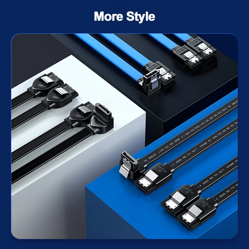SAMZHE SATA Cable 3.0 Hard Disk Driver adattatore SSD cavo SATA piegato a 90 gradi per la connessione del Computer