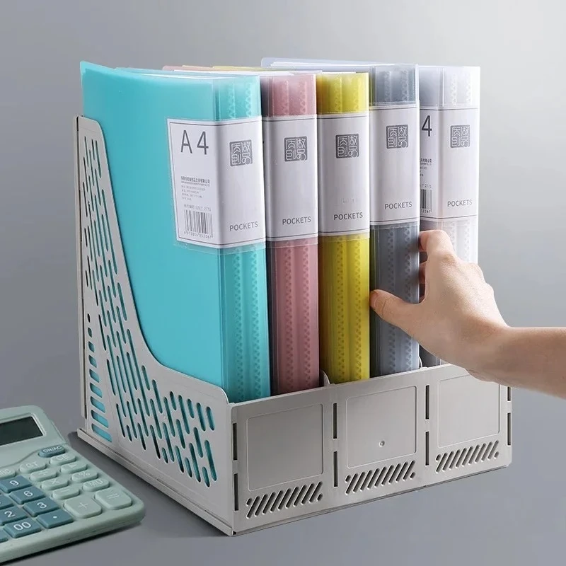 A4 Display Book Folder Clear View Document Holder for Certificates Test Papers Photo Album Student Binder with Slip-in Pages