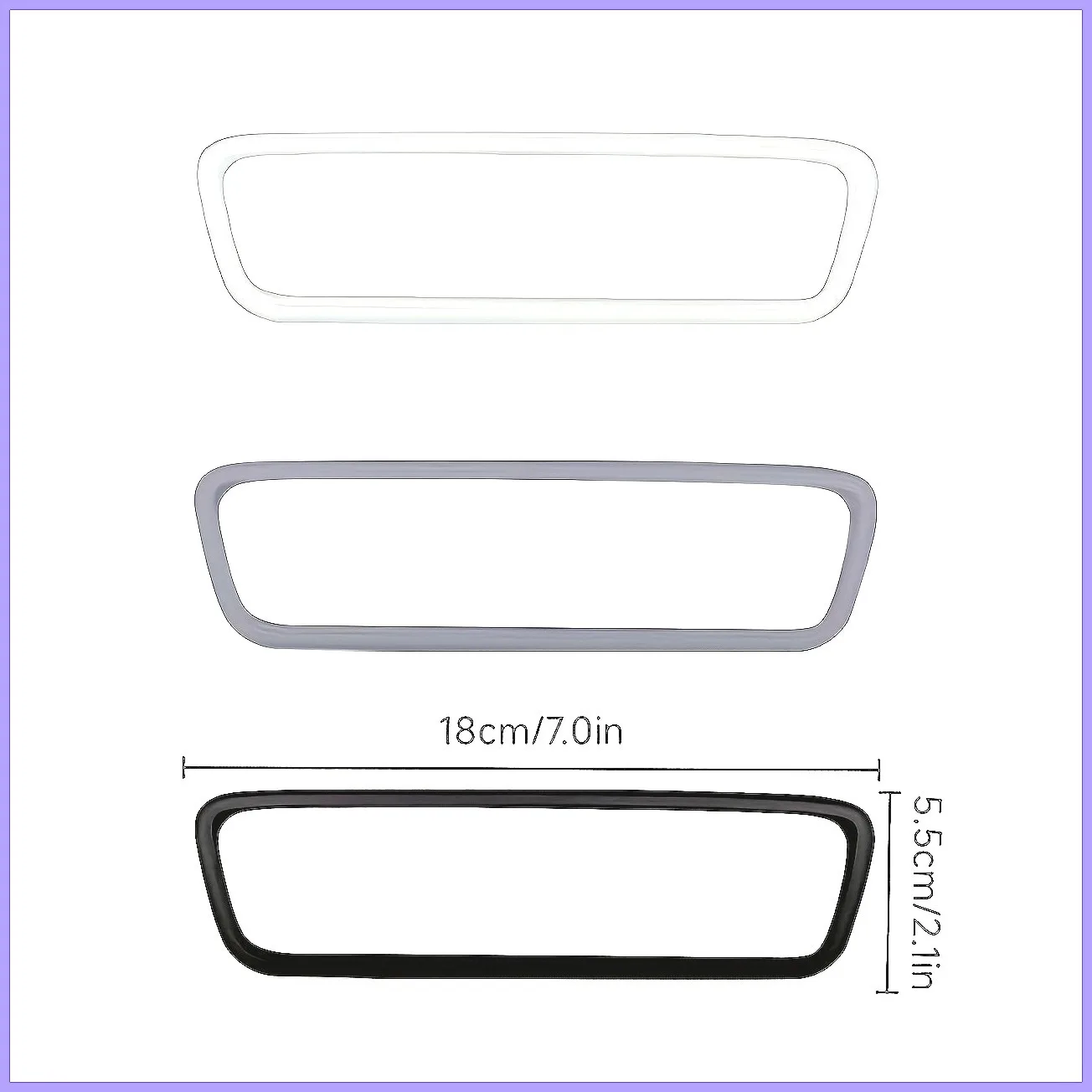1PC for Tesla Model 3 Y Interior Rearview Mirror Silicone Cover Protective Frame Decoration Anti-Scratch Scratch-Proof