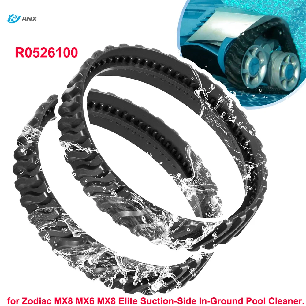 

ANX 2Pcs R0526100 Track Replacement for Zodiac MX8 MX6 MX8 Elite Suction-Side In-Ground Pool Cleaner Soft&Durable Rubber