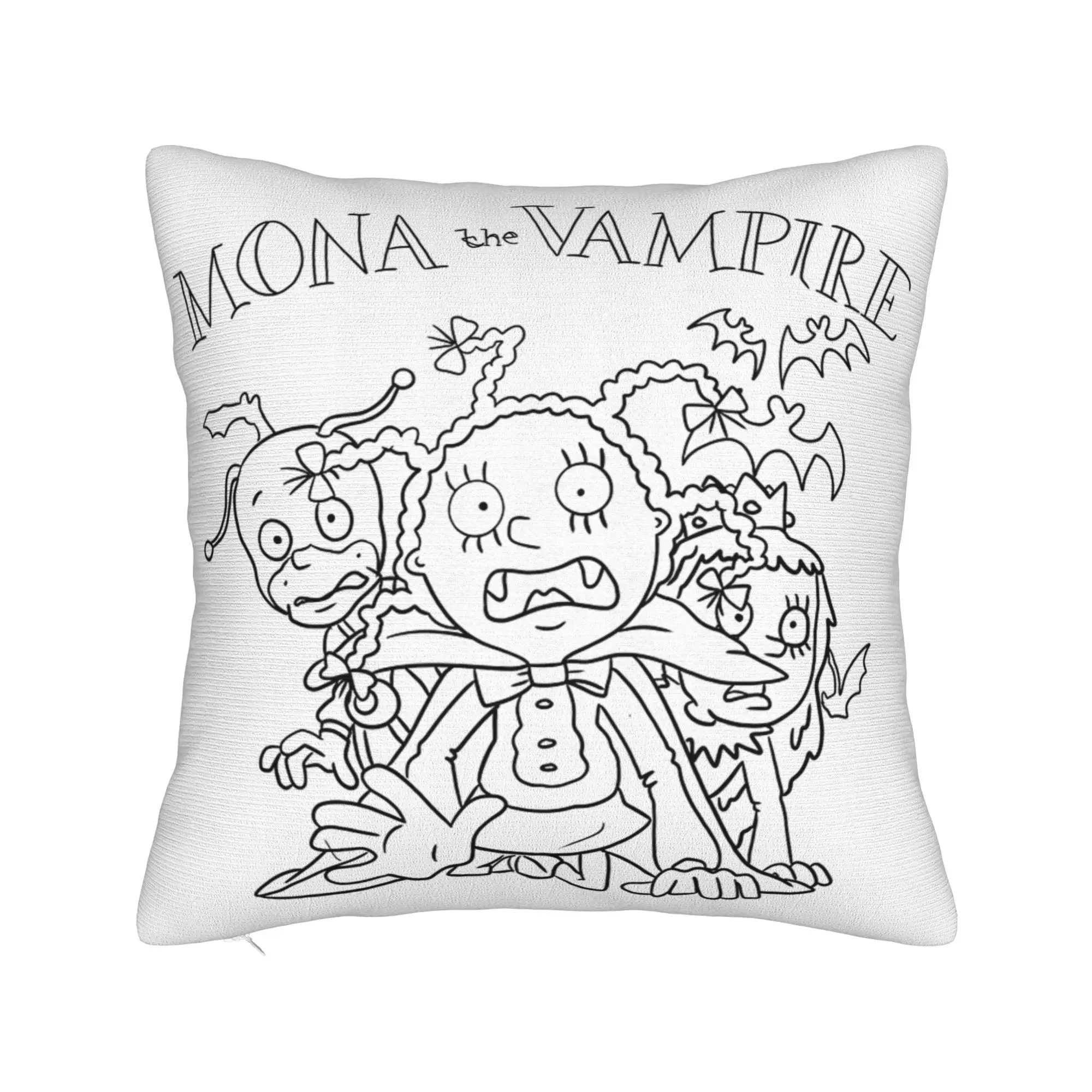 Decorative Pillow Covers Mona The Vampire Anime Merchandise Bed  Pillow Case Cover Square Multi-Size