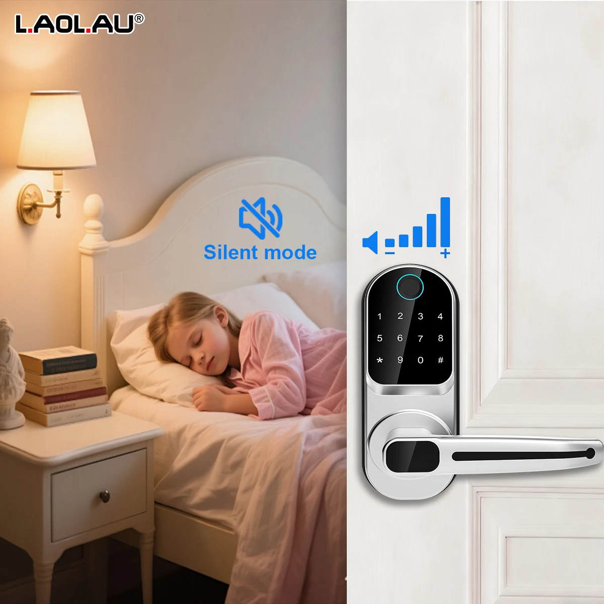 Wifi Smart Door Lock APP/ Biometric Fingerprint / NFC/ Password /Keypads /Key Unlock/ USB Emergency Charger Electronic Lock