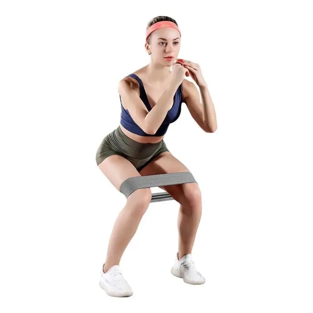 Polyester Resistance Band High Elasticity Thickened Design Yoga Band Anti Rolling Stretch Resistant Fitness Band Glute Training
