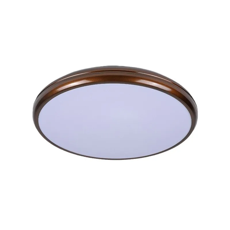 

American country round LED ceiling light brown antique bedroom light, retro French room