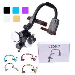 Surgical Headlight 3.5X 2.5X Surgical Loupes Dental Headlamp 5W LED Light Li Battery Head WareLamp Dentistry