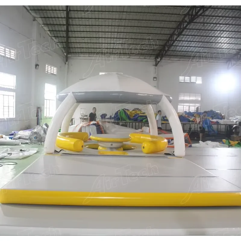 Giant Inflatable Floating Island Sofa 0.9mm PVC Tarpaulin Commercial Water Tent Heavy Duty 500kg Load Outdoor Lake Party