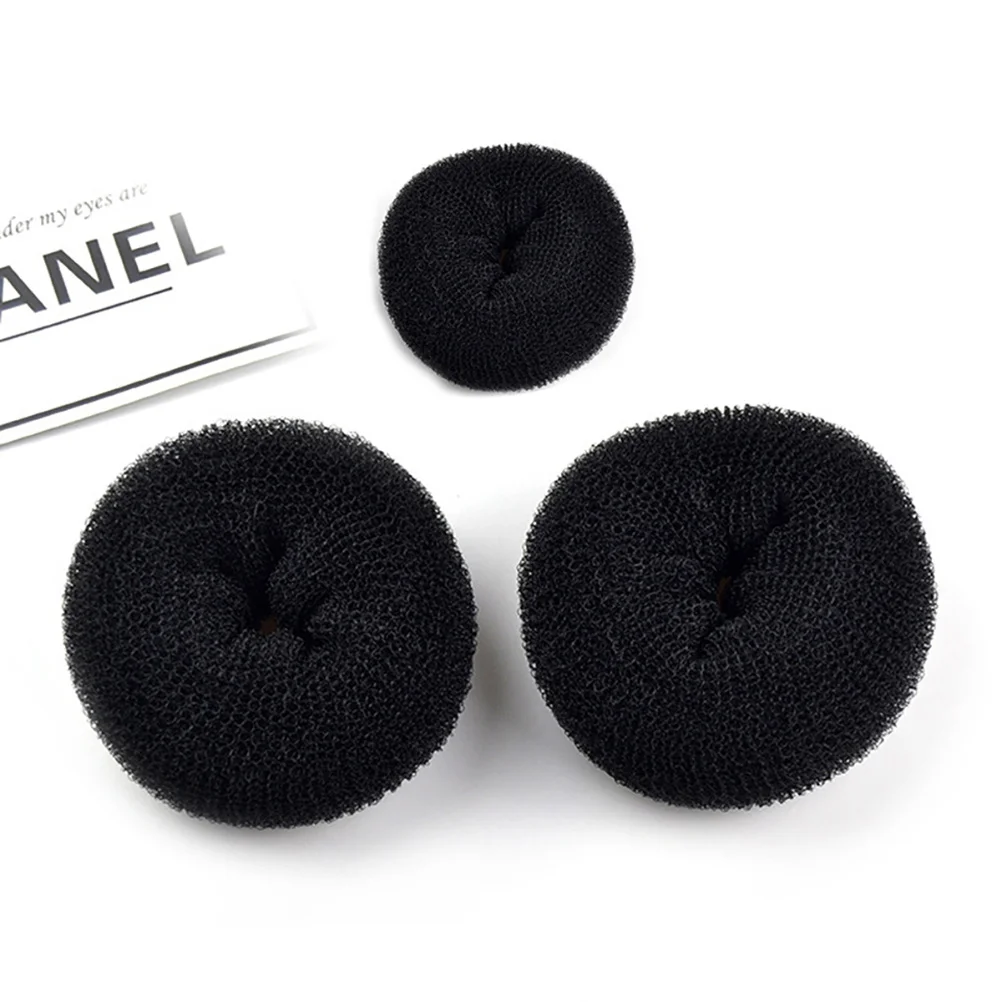 

15 шт., набор для изготовления пончиков, утолщающее кольцо для прически, хвоста, половина булочки, увеличение объема с эластичными резинками для волос, инструмент для укладки волос