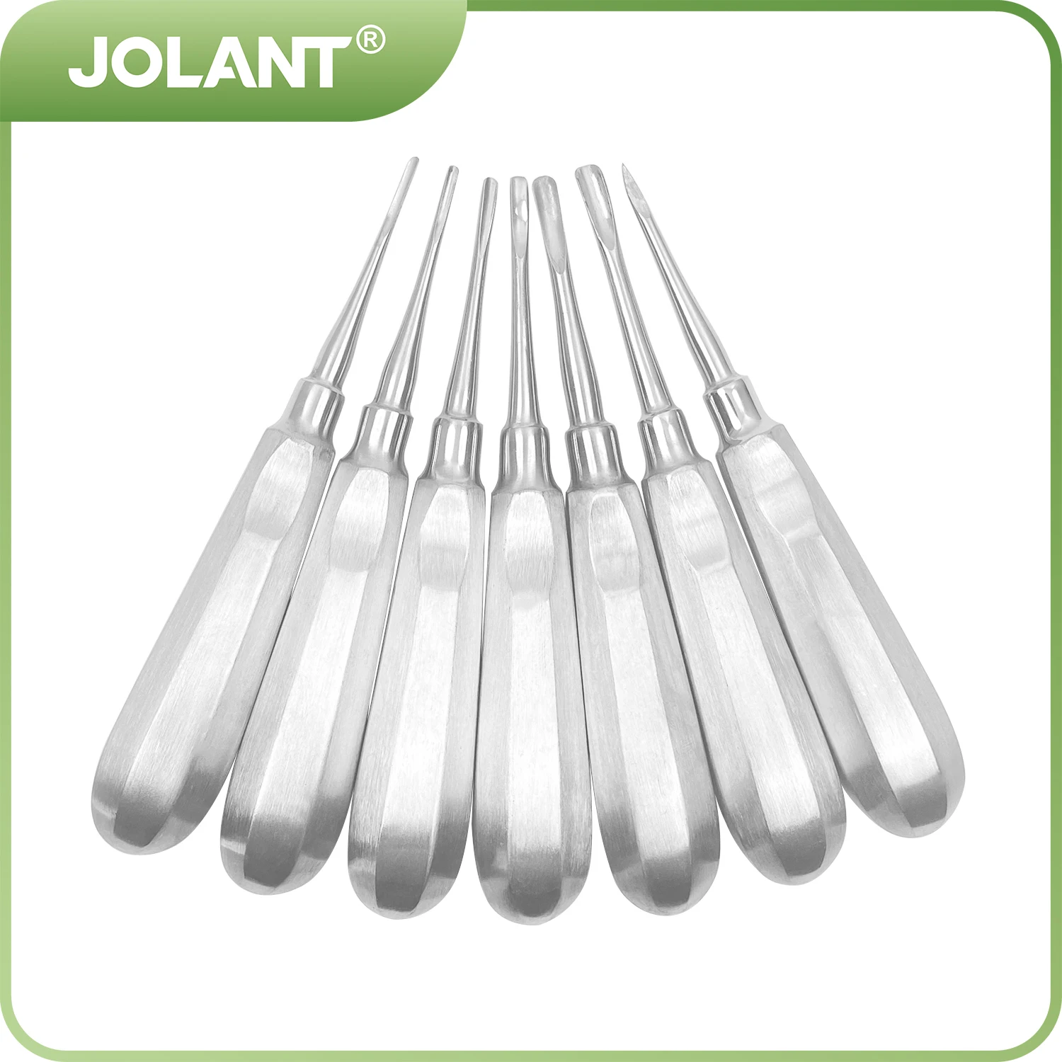 JOLANT Dental Elevator Stainless Steel Dentist Tool Surgical Instrument Tooth Extraction Tool Straight Curved Teeth Elevator Lab