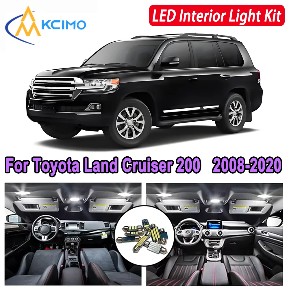 

Kcimo LED For Toyota Land Cruiser 200 2008-2020 Premium Bright LED Interior Dome Map Trunk Light Kit Car Led Lamps Car LED Light