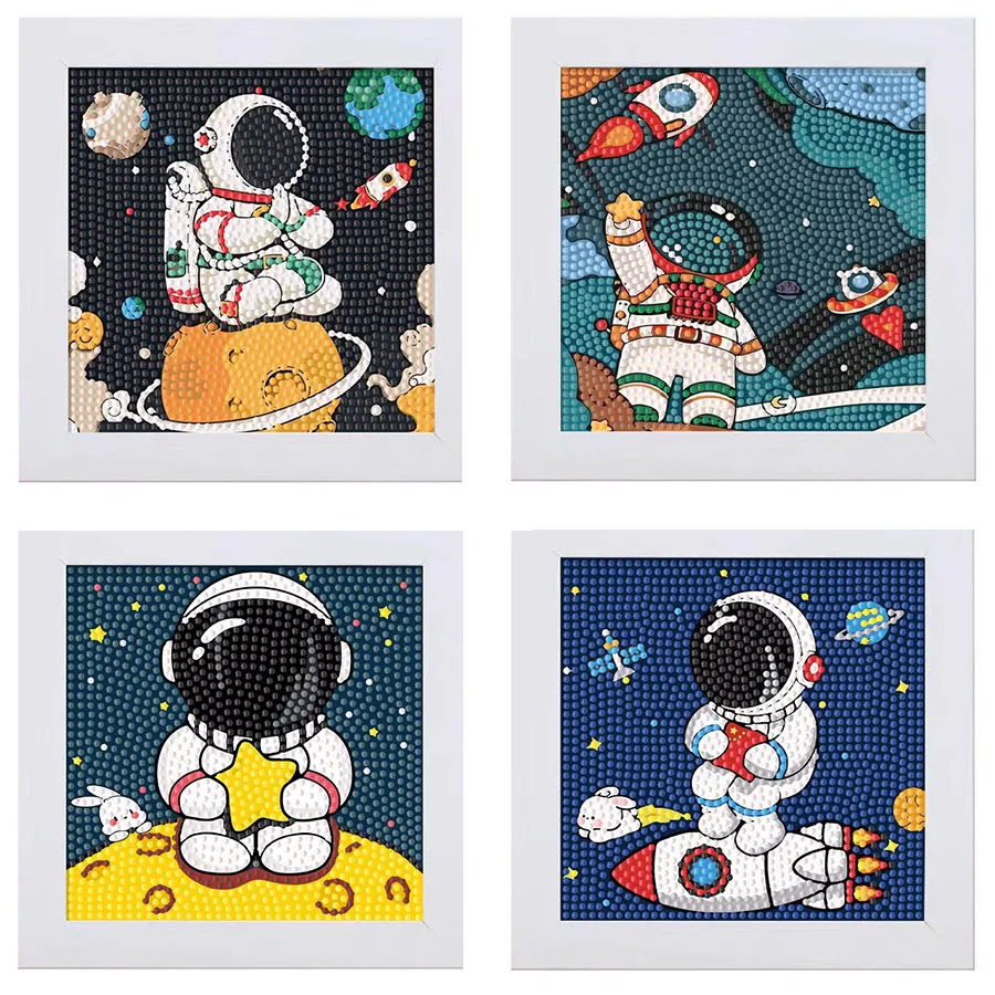 Keeppley Astronaut Crystal Diamond Decorative Painting 5D DIY Cross Stitch Kit Space Framed Art Painting Birthday Gift