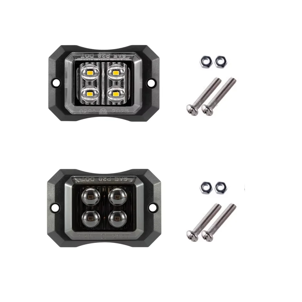 4PCS 4LED Trailer Marker Lights LED Strobe Side Warning Light Trucks Flash Signal Indicator Side Lamp Beacon Lamp Waterproof