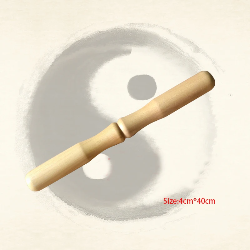 Wooden Roll Stick Tai Chi Ruler Solid Wood Tai Chi Stick Kungfu Exercise Fitness Equipment