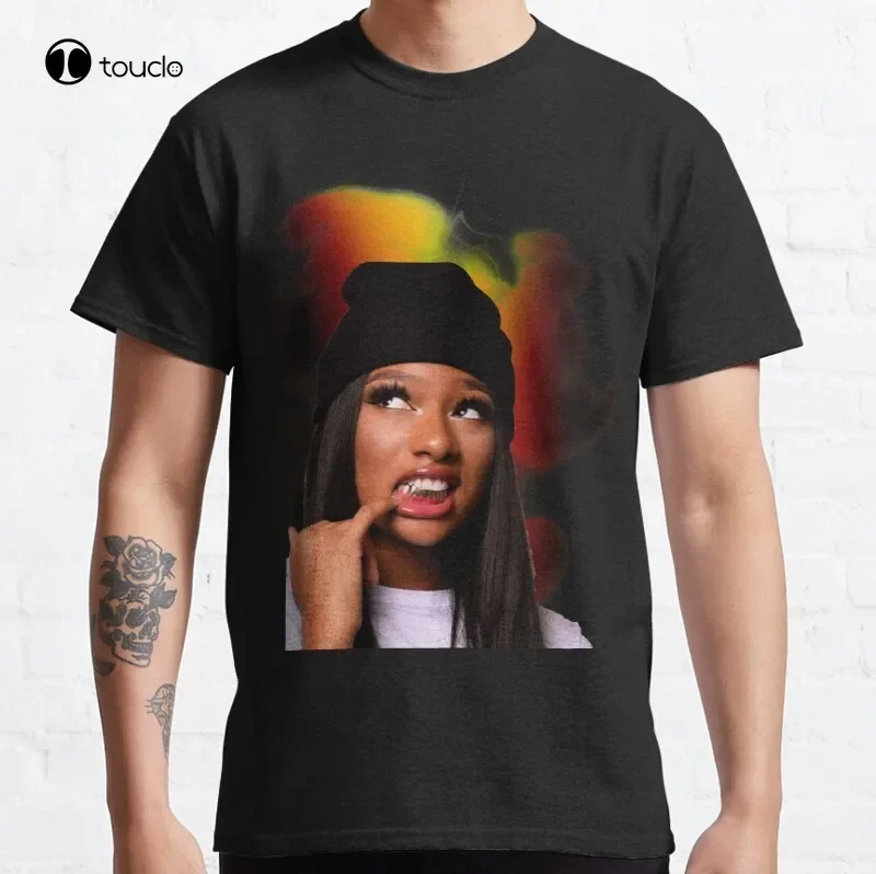 Megan Thee Stallion Classic Rapper Girl T-Shirt Cotton Tee Shirt Unisex Custom Aldult Teen Unisex Digital Printing Tee Shirts