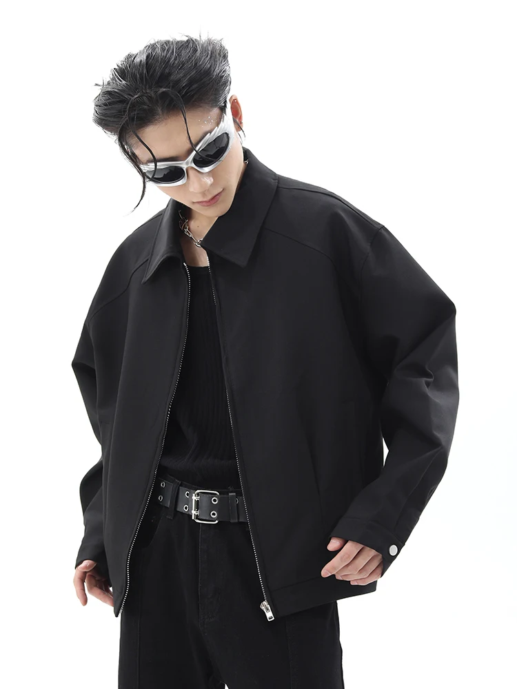 

Cleanfit Bla ort Suit Jaet ex Autumn Faion Zipper Collar Adstrative Sle Top Polyester Blend Long Sve