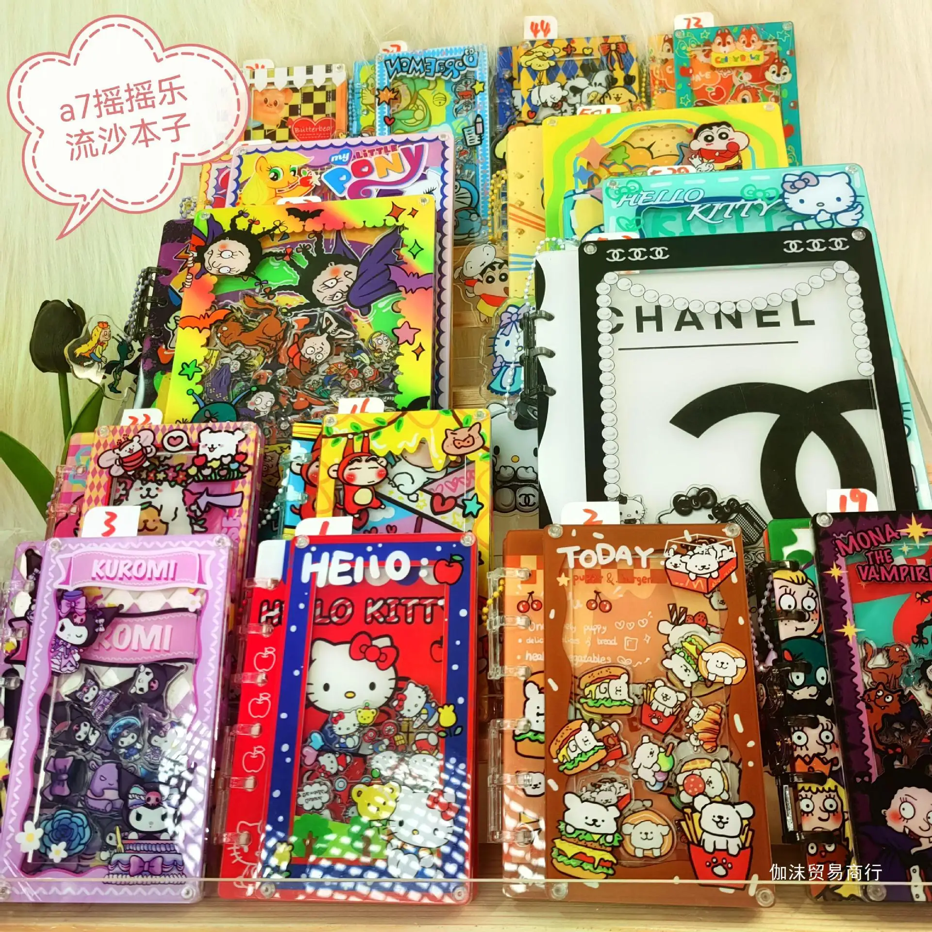 Hot Amine Originality Acrylic Patch Shake Loose-Leaf Notebooks A7 Notebook DIY Cartoon Cute Notebook Gifts For Children