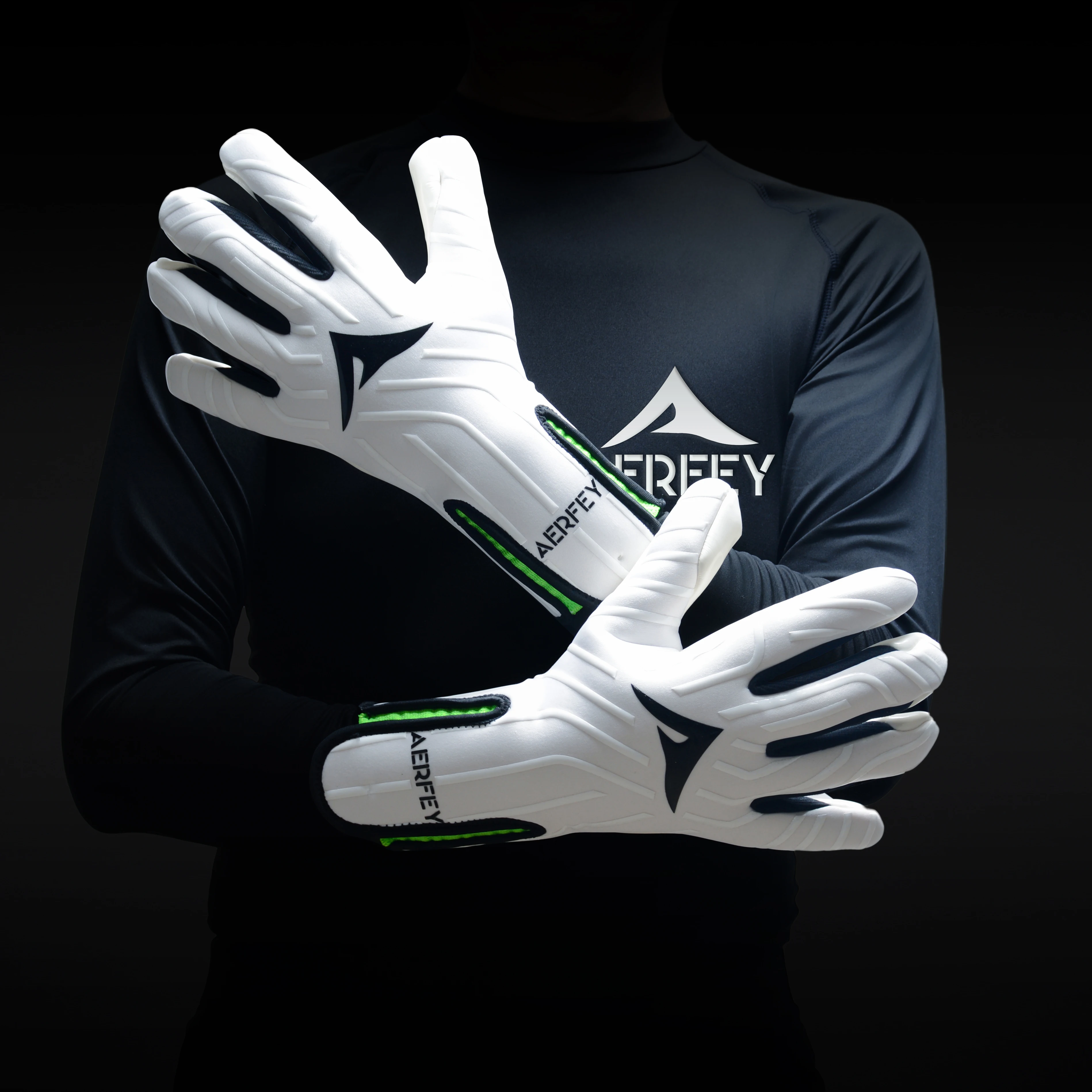 Guantes de portero de fútbol AERFEY, látex grueso de 4 mm, guantes de portero de fútbol para adultos y adolescentes, buena adherencia