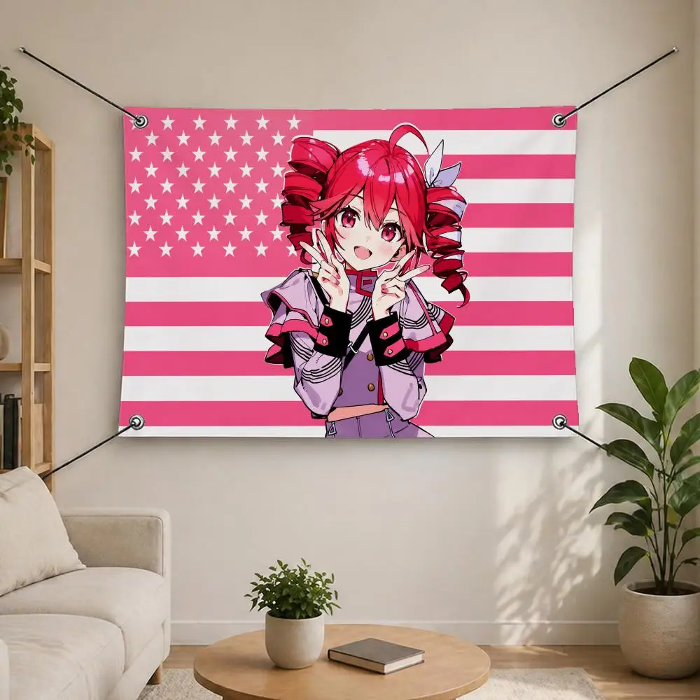 Vocal-Synth Kasane Teto Flags Flags are suitable for living rooms, bedrooms, bars,salons, gardens, home decor, and as gifts