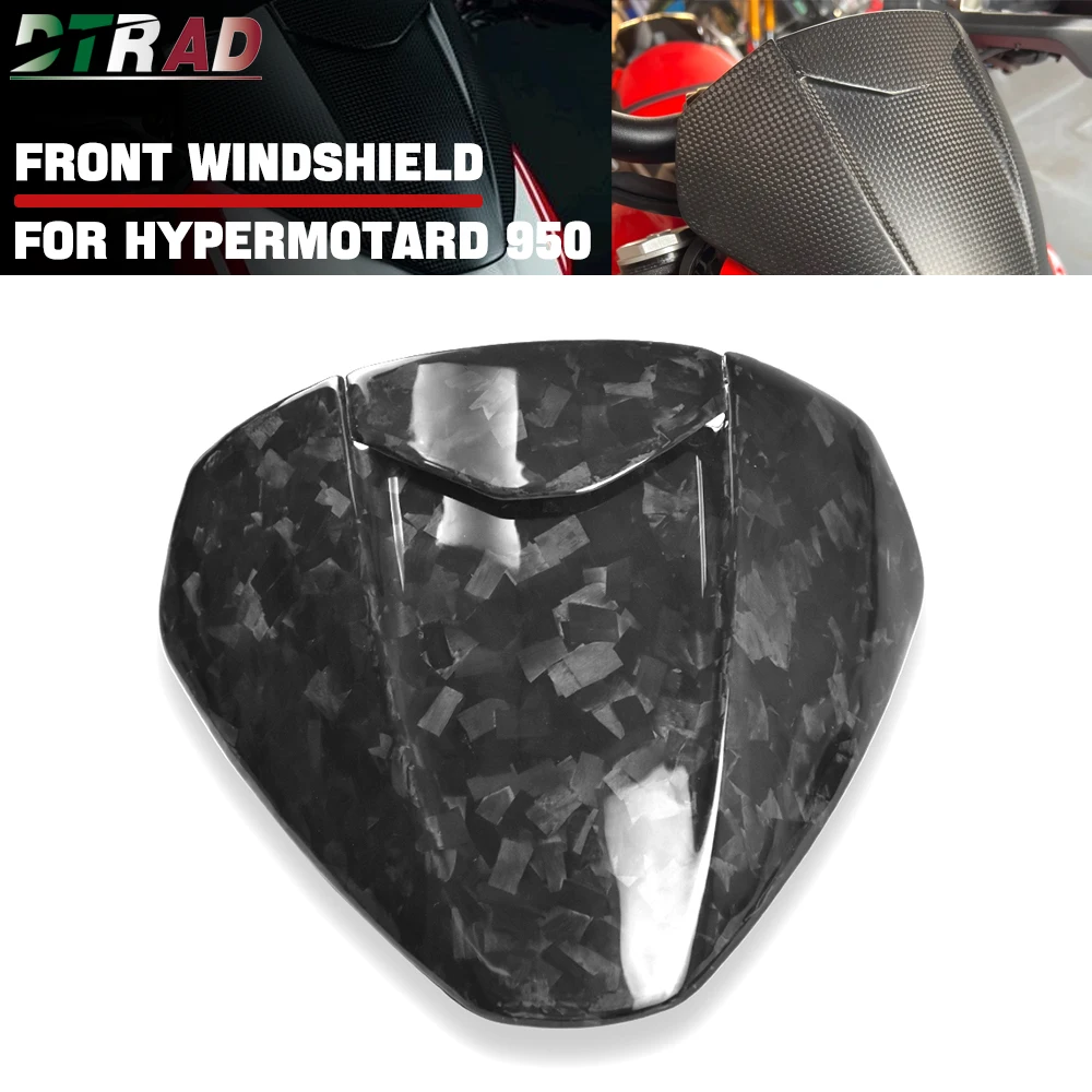 

Motorcycle Carbon Fiber Front Windshield For DUCATI Hypermotard 950 SP 2019-2024 2025 Wind Deflector Cover Kit Headlight Fairing