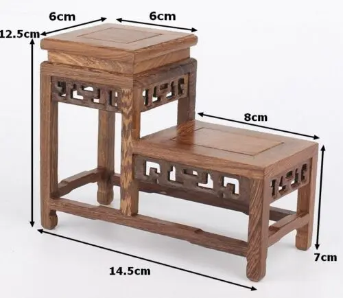 Chiński drewniany stojak na miski na ryby Bonsai czajniczek kamienny wazon stojak na kwiaty podstawa Home Decor