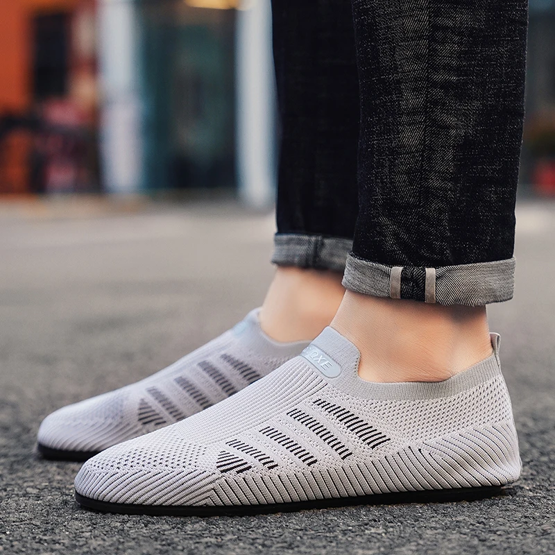 MAEDEF رجل المتسكعون أحذية مشي خفيفة الوزن الانزلاق على رقيقة وحيد تنفس حذاء بدون كعب أحذية مشي الرجال موضة Falts حذاء #6