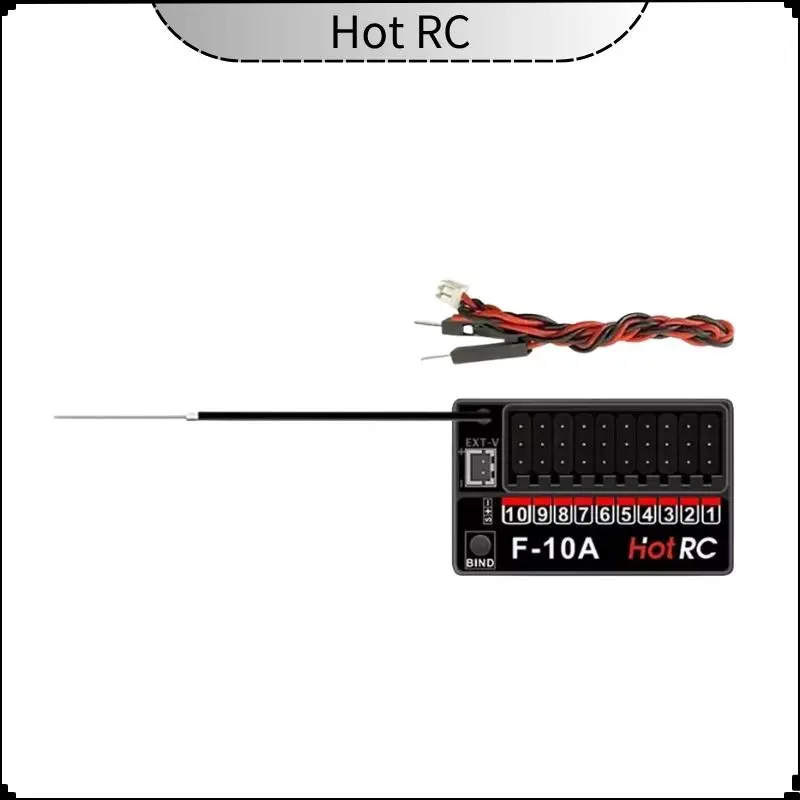

HotRC 10CH 10 Channel 2.4GHz F-10A PWM Receiver for CT-10B HT-10A Transmitter Remote Control Car Boat Ship Plane Tank Model Toy