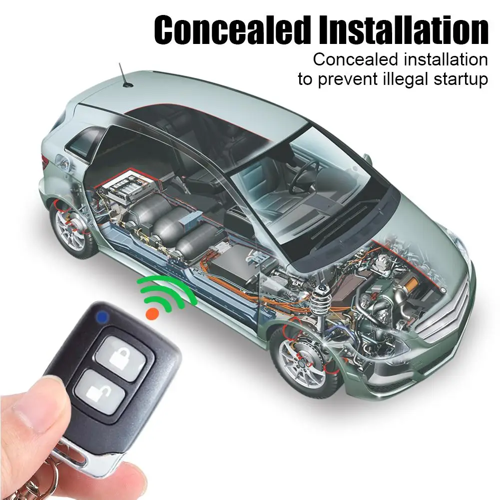 1 Set Kit centrale remoto per auto Blocco universale Sblocco Sistema centrale di controllo remoto Ingresso senza chiave con blocco alimentazione Automobil G3W4