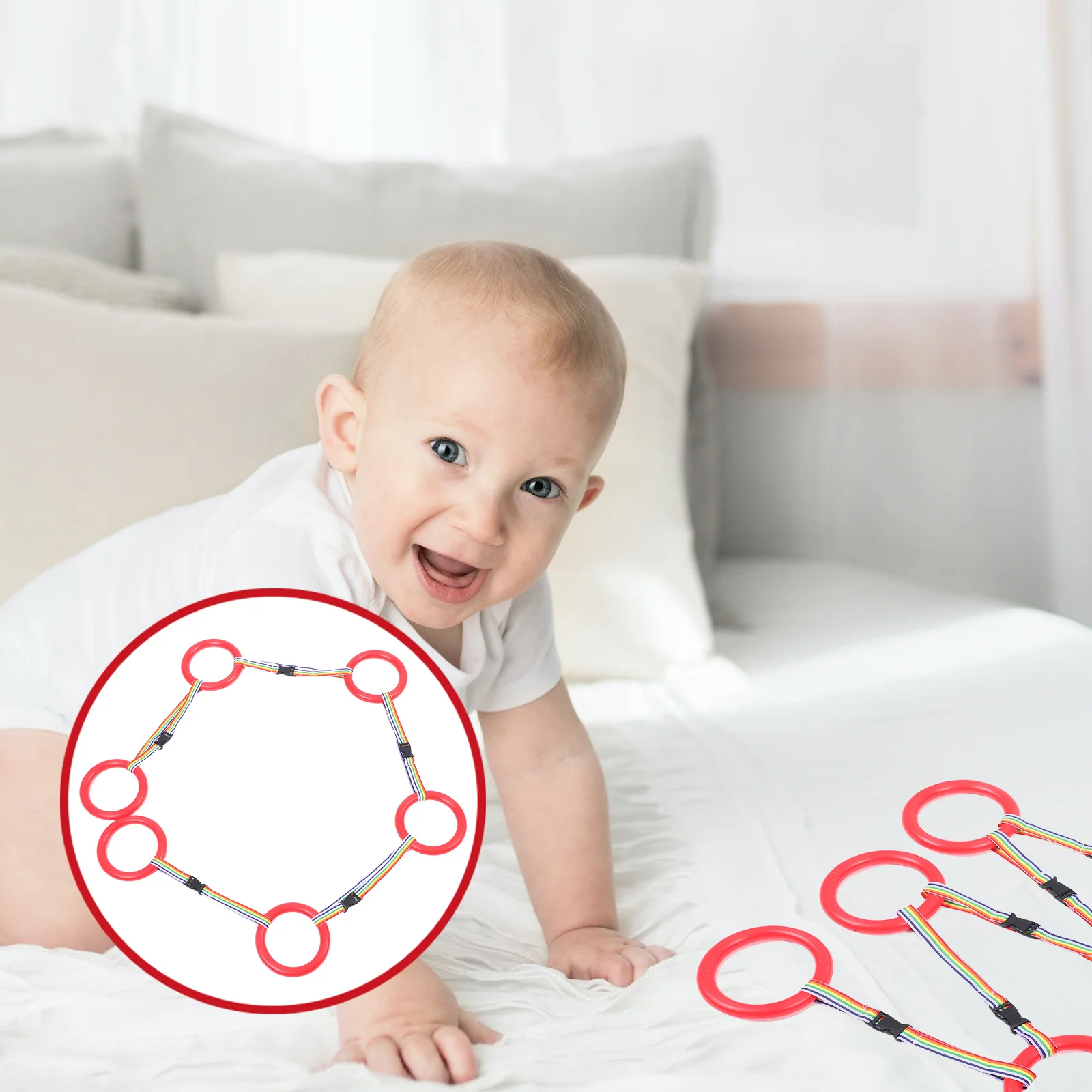 

1Set Kindergarten Walking Rope Round Handle Children Safety Rope for Preschool Kids Outdoor Group Activities School Daycare