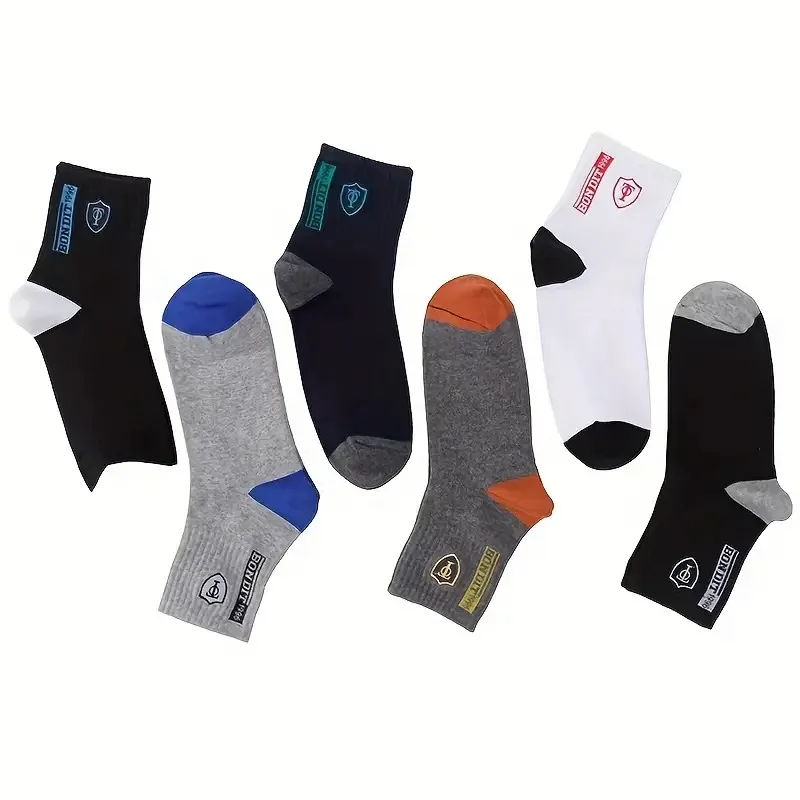 10 Pairs Breathable Men Casual Socks Trendy Versatile Autumn Winter Men's Socks Sweat Absorbing And Deodorizing Business Socks