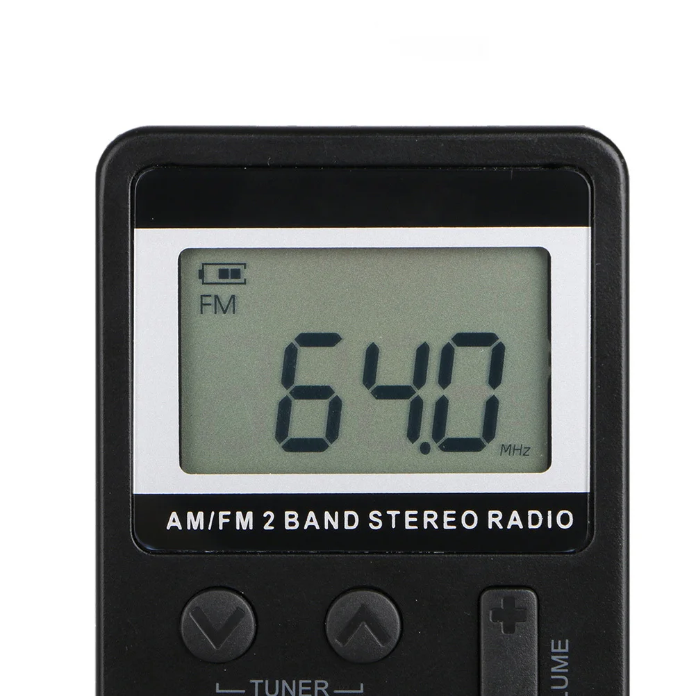 

Portable Radio Mini Fm Am Band Stereo Dsp Chip Lcd Display 31-Level Volume Abs Shell High Sensitivity