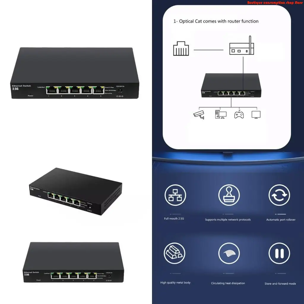 l9na-caja-conmutadores-escritorio-gigabit-5-puertos-y-25-ghz-sin-bufer-transferencias-rapidas-archivos-y