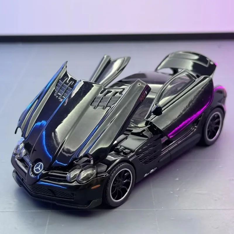 

1:24 SLR 722S Edition, модель спортивного автомобиля из сплава, литье под давлением, металлический трек, гоночный автомобиль, модель автомобиля, имитация звука, свет, детская игрушка в подарок