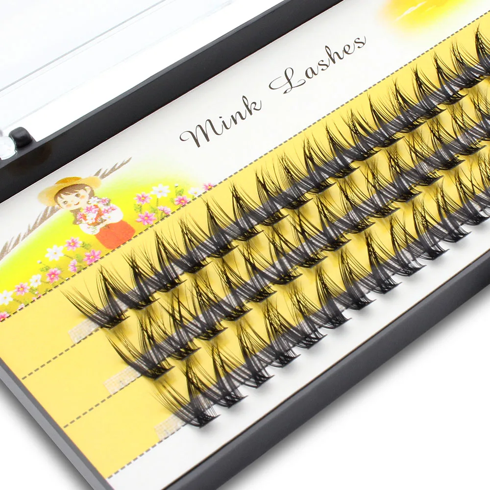 Big Capacity V Shape Phoenix Tail Fish Tail Dovetail Individual Eyelash Extension False Lashes Natural Faux Makeup Eyelashes