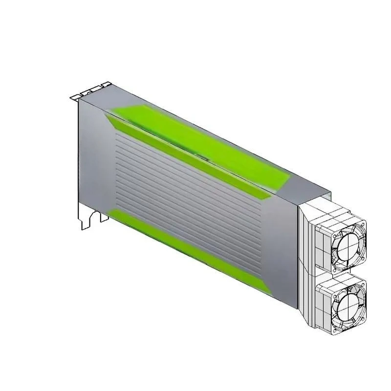 BOLRZO RTX6000, RTX8000, T40 graphics card computing cartoon with active fan radiator