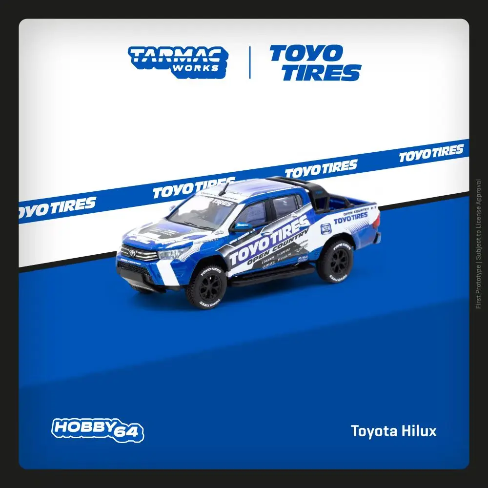 

TW в наличии 1:64 Toyota Hilux Toyo коллекция шин игрушки литая под давлением модель автомобиля Tarmac Works