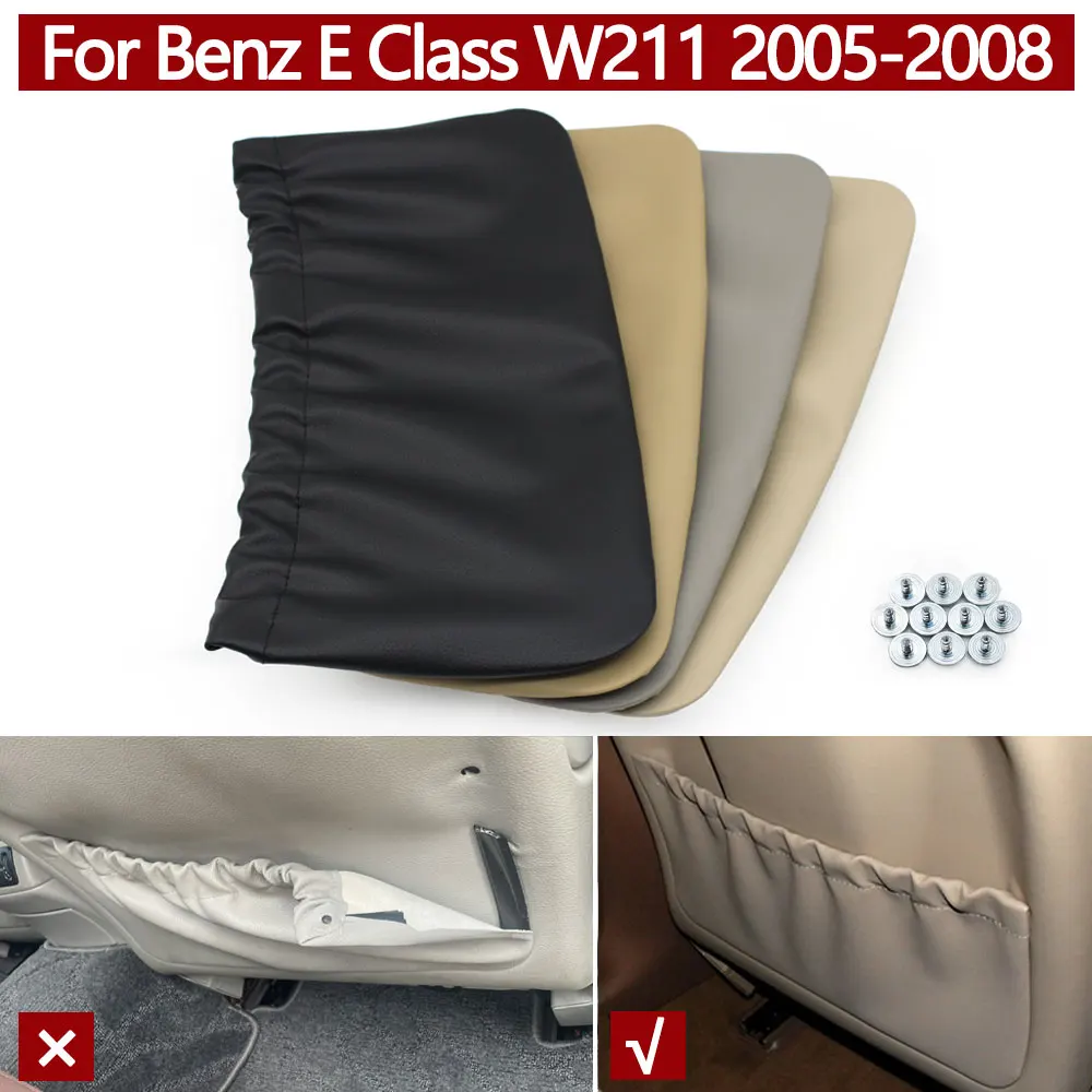 Image of Auto Links Rechts Leder Rückenlehne Lagerung Tasche Abdeckung Sitz Halterung Trim Für Mercedes Benz E Klasse W211 E200 E250 E300 2005-2008